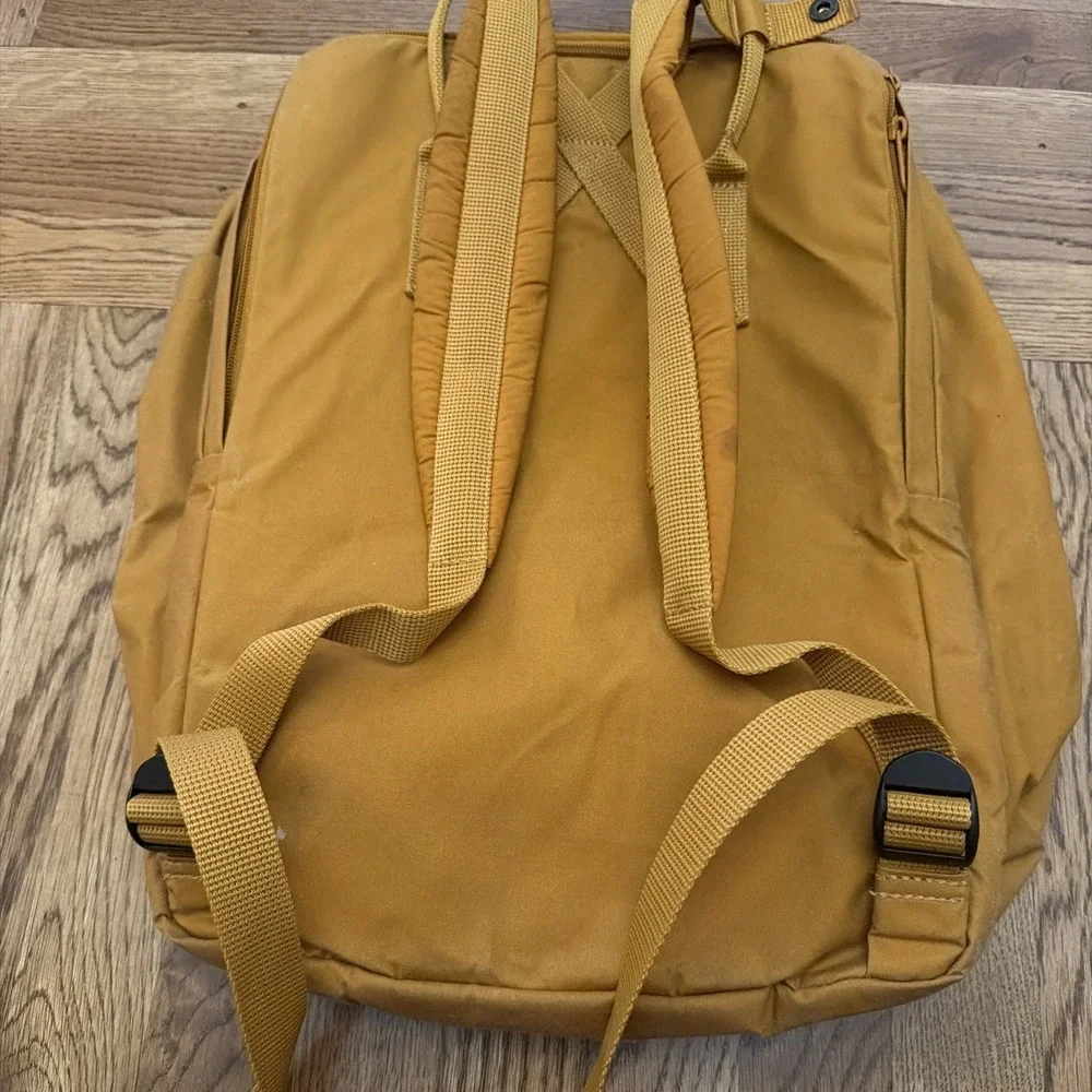 Yellow Fjällräven Kånken Backpack Yellow Brown Handles Utility